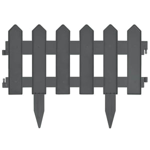 vidaXL Lawn Edging 25 pcs. Anthracite 10 m PP
