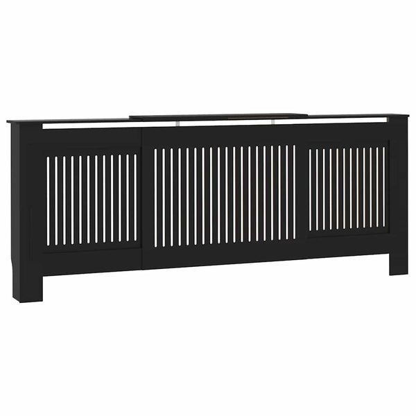 Schwarze Heizkörperverkleidung 205 cm