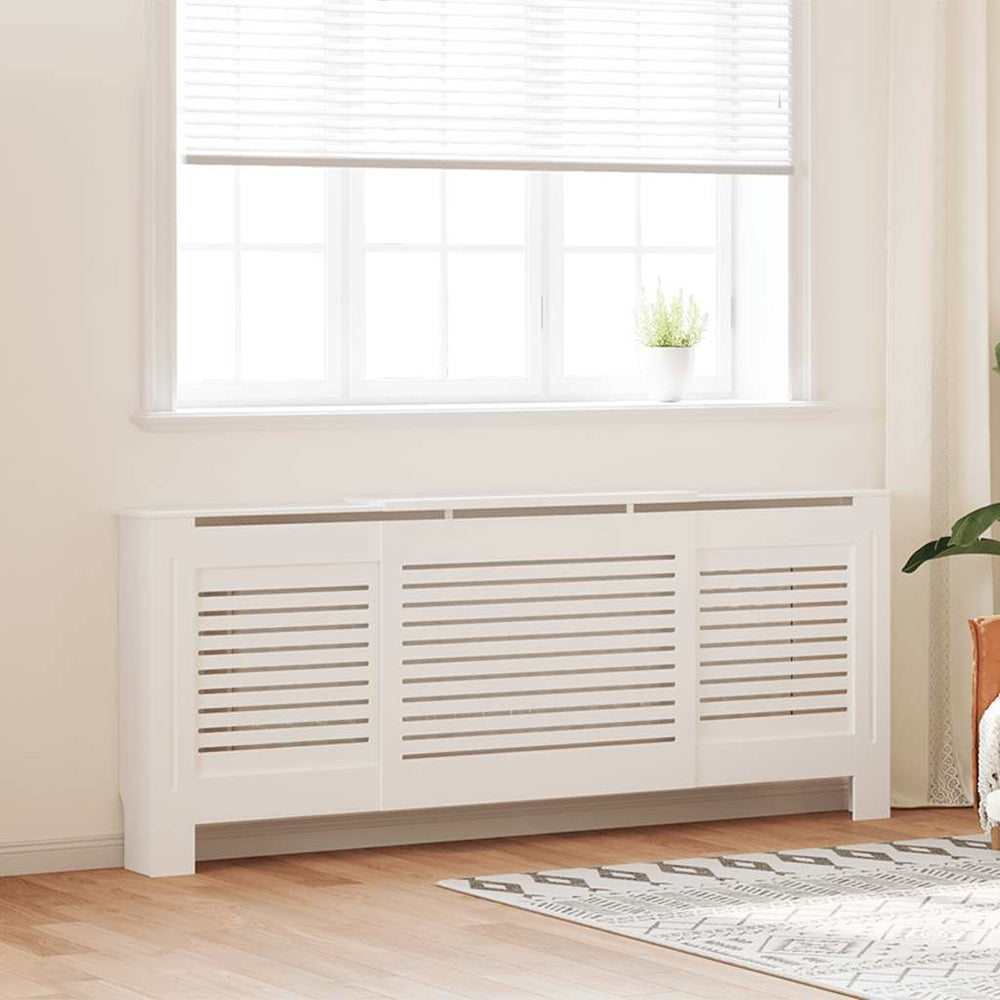 Weiße Heizkörperverkleidung MDF 205 cm