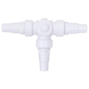 vidaXL 3-Way Ball Valve for Swimming Pool White and Black