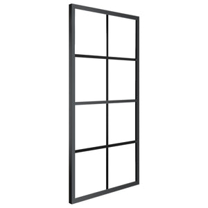 vidaXL Sliding Door Aluminum and ESG Glass with Fittings 76x205 cm