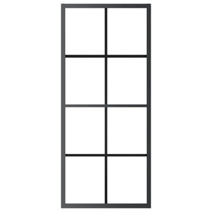 vidaXL Sliding Door Aluminum and ESG Glass with Fittings 76x205 cm