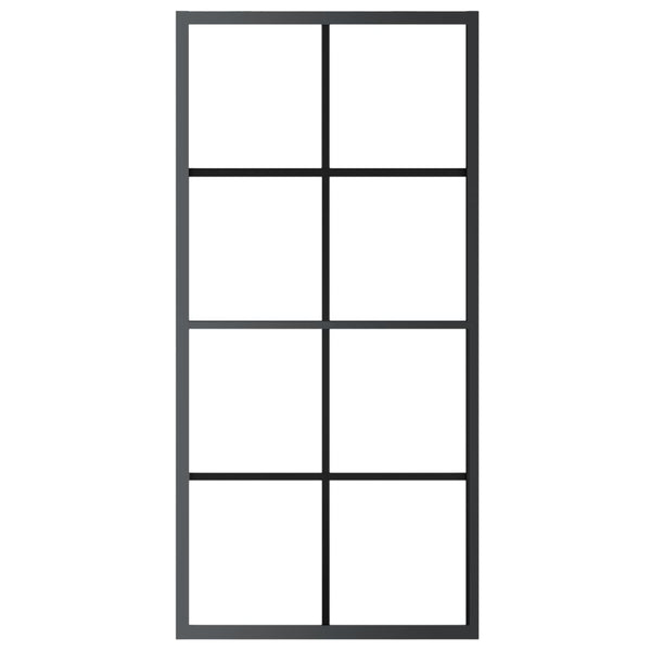 vidaXL Sliding Door Aluminium and ESG Glass with Fittings 90x205 cm