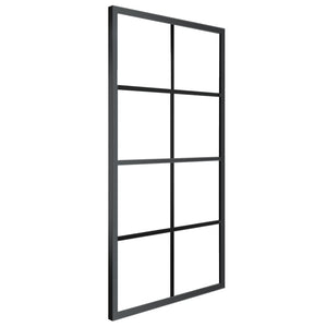 vidaXL Sliding Door Aluminium and ESG Glass with Fittings 90x205 cm