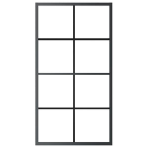 vidaXL Sliding Door Aluminium and ESG Glass with Fittings 102.5x205 cm