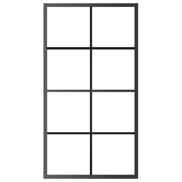 vidaXL Sliding Door Aluminium and ESG Glass with Fittings 102.5x205 cm