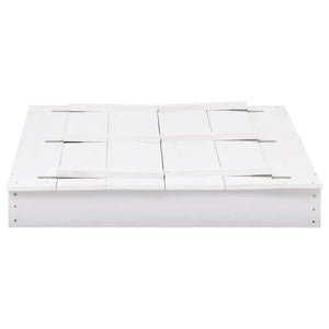 vidaXL Sandpit Fir Wood White 95x90x15 cm