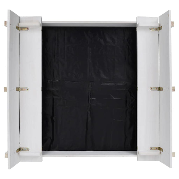 vidaXL Sandpit Fir Wood White 95x90x15 cm