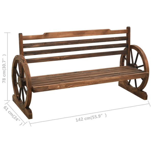 vidaXL Garden Bench 142 cm Solid Fir Wood