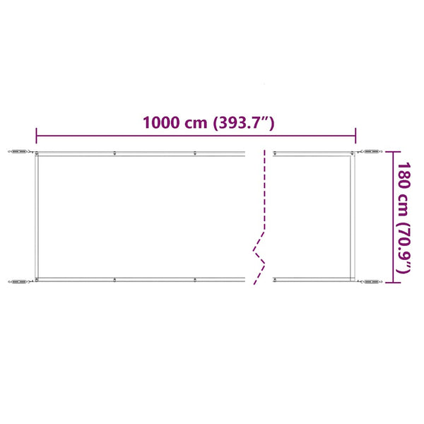vidaXL Vertical Awning Taupe 180x1000 cm Oxford Fabric