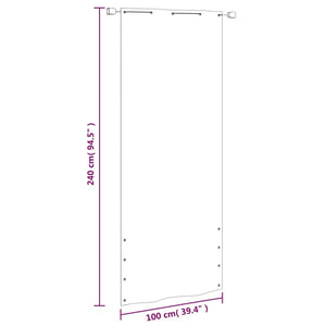 Balkon-Sichtschutz Hellgrün 100x240 cm Oxford-Gewebe