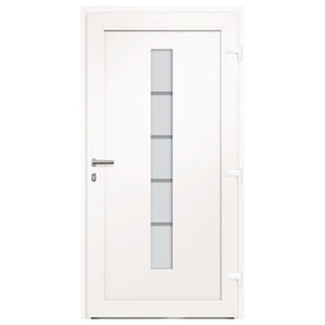 vidaXL Front Door Aluminum and PVC White 110x210 cm