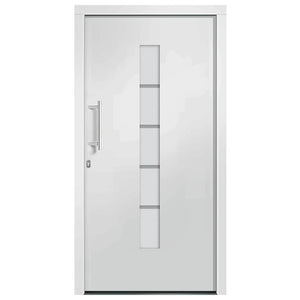 vidaXL Front Door Aluminum and PVC White 100x210 cm
