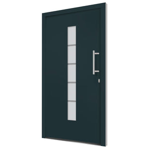 vidaXL Front Door Aluminum and PVC Anthracite 100x200 cm