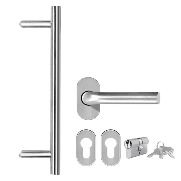 vidaXL Front Door Aluminum and PVC Anthracite 100x200 cm
