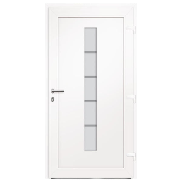 vidaXL Front Door Aluminum and PVC Anthracite 100x210 cm