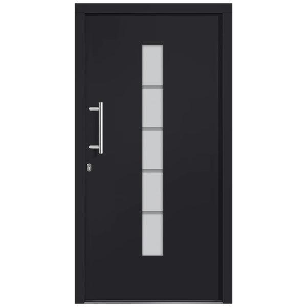 vidaXL Front Door Aluminum and PVC Anthracite 100x200 cm
