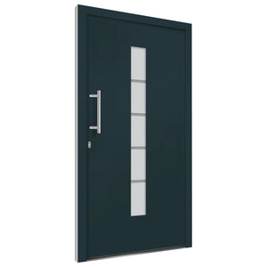 vidaXL Front Door Aluminum and PVC Anthracite 100x200 cm