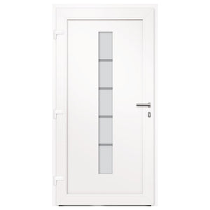vidaXL Front Door Aluminum and PVC Anthracite 100x210 cm