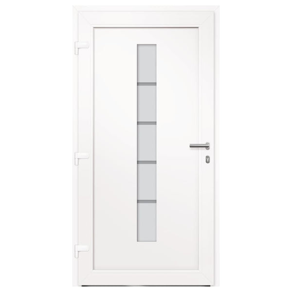 vidaXL Front Door Aluminum and PVC Anthracite 100x210 cm