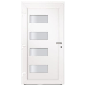 vidaXL Front Door Aluminum and PVC White 110x210 cm