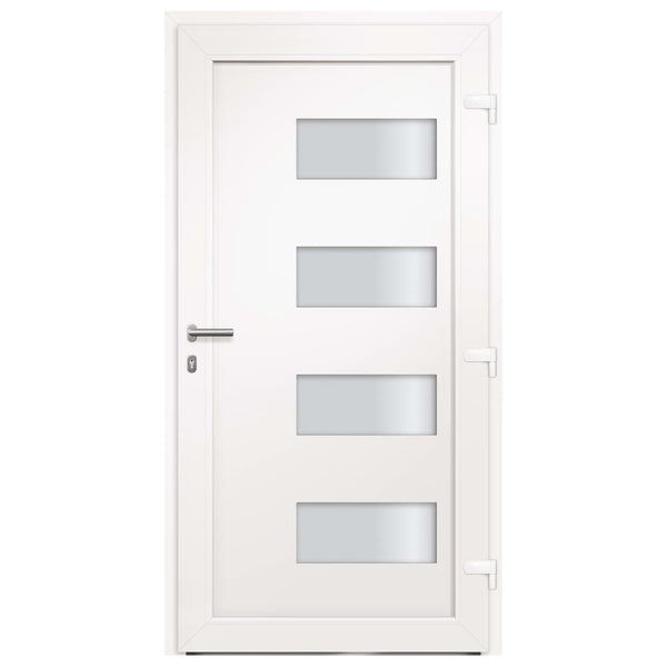 vidaXL Front Door Aluminum and PVC Anthracite 100x210 cm