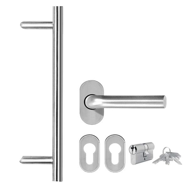 vidaXL Front Door Aluminum and PVC Anthracite 100x200 cm