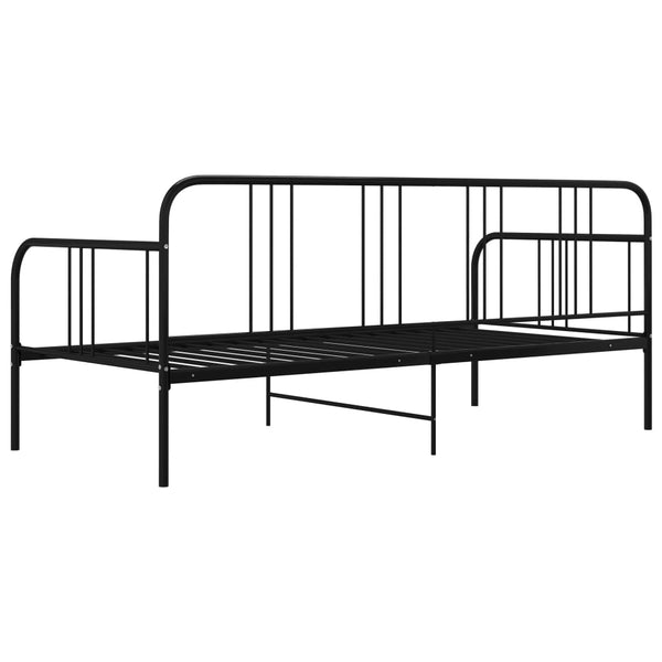 vidaXL Sofa Bed Frame Black Metal 90x200 cm