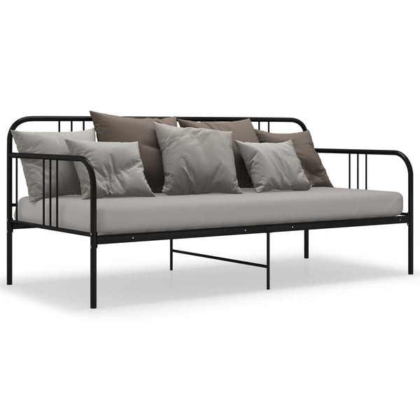 vidaXL Sofa Bed Frame Black Metal 90x200 cm