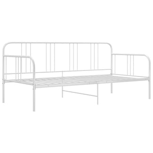 vidaXL Sofa Bed Frame White Metal 90x200 cm