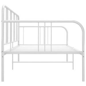 vidaXL Sofa Bed Frame White Metal 90x200 cm