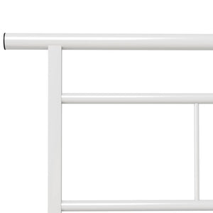 vidaXL Bed Frame White Metal 90x200 cm