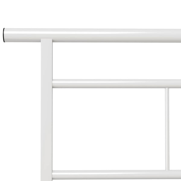 vidaXL Bed Frame White Metal 90x200 cm