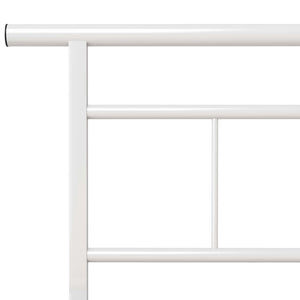 vidaXL Bed Frame White Metal 100x200 cm