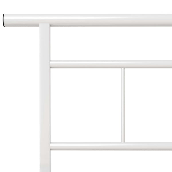 vidaXL Bed Frame White Metal 100x200 cm