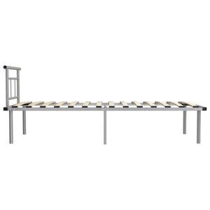 vidaXL Bed Frame Gray Metal 100x200 cm
