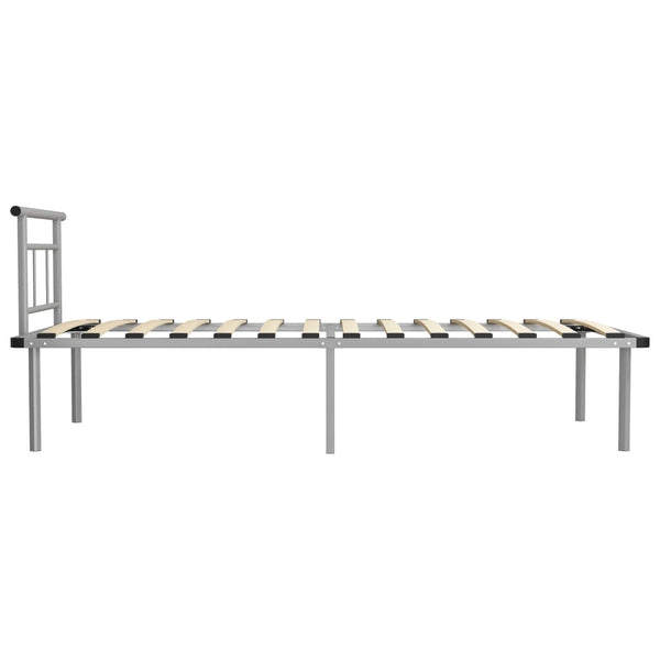 vidaXL Bed Frame Gray Metal 100x200 cm