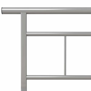 vidaXL Bed Frame Gray Metal 100x200 cm