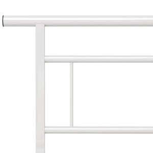 vidaXL Bed Frame White Metal 140x200 cm