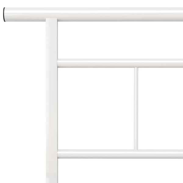 vidaXL Bed Frame White Metal 180x200 cm