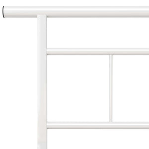 vidaXL Bed Frame White Metal 200x200 cm