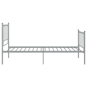 vidaXL Bed Grey Metal 100x200 cm