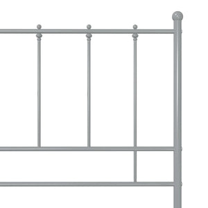 vidaXL Bed Grey Metal 100x200 cm