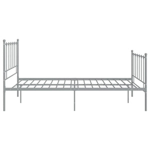 vidaXL Bed Grey Metal 120x200 cm