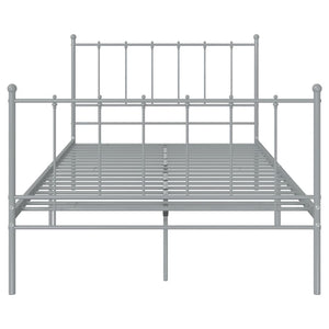 vidaXL Bed Grey Metal 120x200 cm