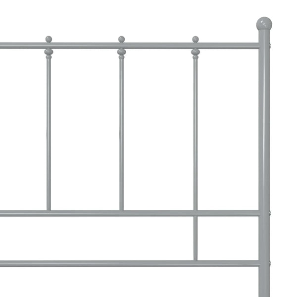 vidaXL Bed Grey Metal 120x200 cm
