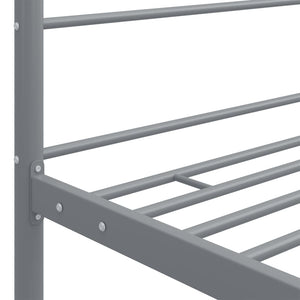 vidaXL Canopy Bed Grey Metal 140x200 cm