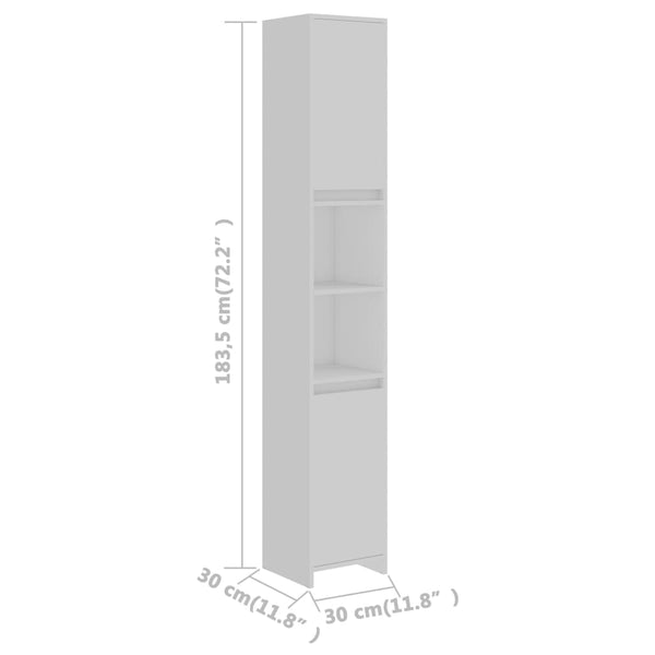 vidaXL 4-Piece Bathroom Furniture Set White Engineered Wood