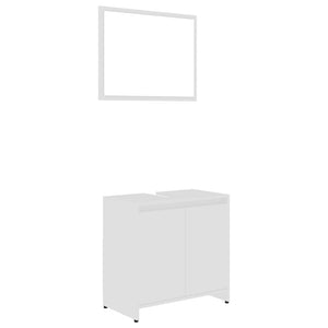 vidaXL 4-Piece Bathroom Furniture Set White Engineered Wood
