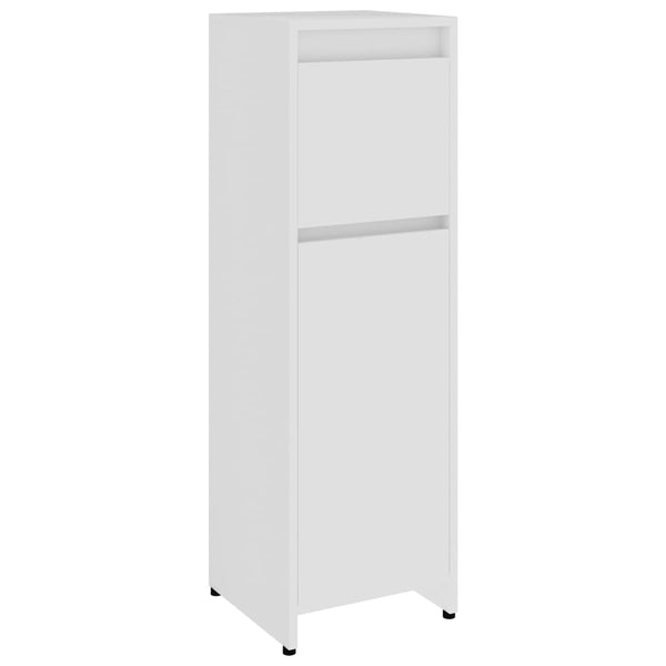 vidaXL 4-Piece Bathroom Furniture Set White Engineered Wood